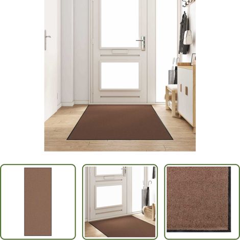 Tapis de porte - Tapis d'entrée Autre Marron et Noir 120 x 300 cm (1/5)