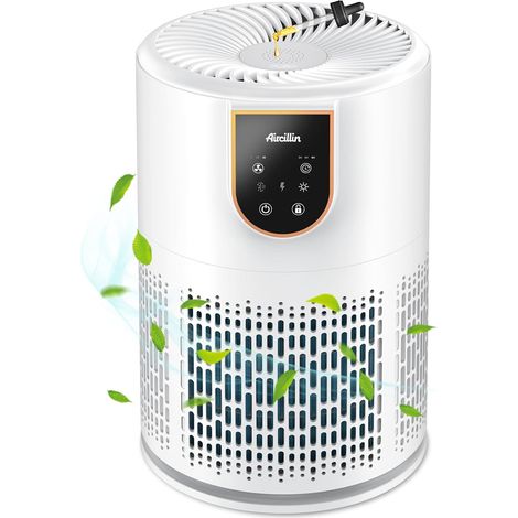 Purificateur d'Air avec 5 Étages Filtre HEPA, Élimine 99,97% des Fumées, Pollens et Poussières jusqu'à 0,1 Micron, Pour Pièce jusqu'à 50 m², Silencieux 25 dB, Économie d'Énergie 12W(AP0801) (1/5)