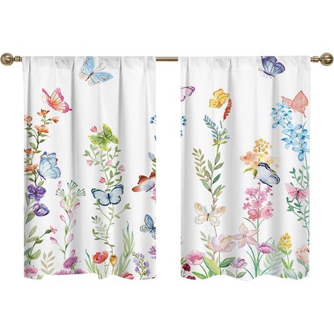 Digital Printed Kitchen Curtains - for Restaurant or Living Room - Short without Eyelets (1/5)