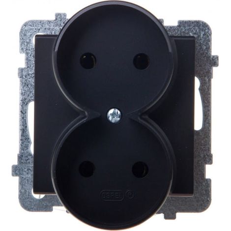 Sonata Doppia presa b/u nero metallizzato GP-2RR/m/33