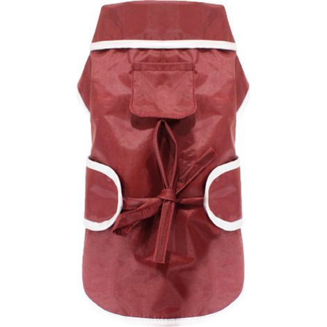 25 cm: Giubbotto impermeabile con fodera interna in pile modello Sestriere Bordeaux per cani