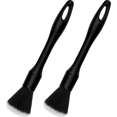 2 Stück Auto-Reinigungsbürste, 22 cm, Auto-Detailing-Bürste, Reinigungsbürste, Auto-Detailing-Bürste, Auto-Reinigungsbürste, Auto-Reinigungsbürsten, Auto-Detailing-Bürsten (schwarz)