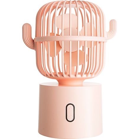 Mini ventilateur de bureau silencieux à 3 vitesses, portable, rotatif et personnel, alimenté par USB, idéal pour les étudiants, les voyages, le camping, le bureau et la maison. (1/4)