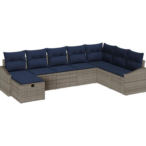 Maison Exclusive - Set di divani con cuscino 6 pcs polyrattan