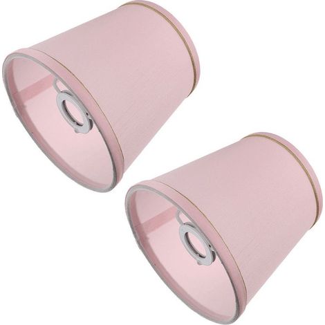 2 pièces Abat-jour Tissu Rose Poudré Pour Lustre, Applique, Plafonnier, Salon, Chambre (1/4)