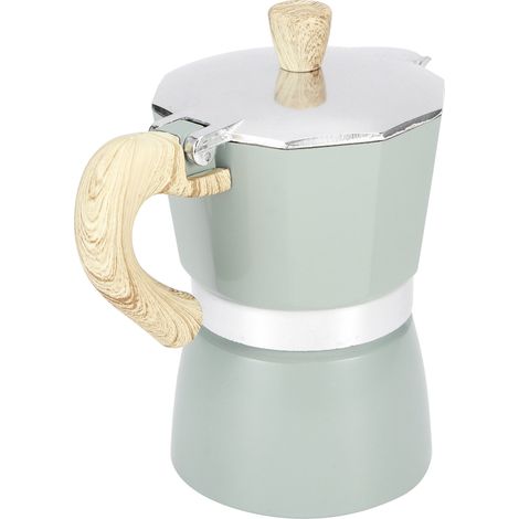 Kaffeekanne aus Aluminium, achteckig, für den Herd, Mokkakanne, für den Hausgebrauch, 300 ml (1/5)