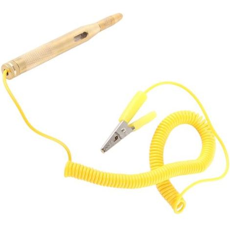 Testeur de circuit automobile 6/12/24 V – Stylo détecteur de tension pour ampoules – Jaune – Lot de 1 (1/5)