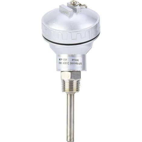 Capteur de température, sonde de capteur de température PT100 avec acier inoxydable 201, tête de borne de thermocouple filetée pour tous les contrôleurs de température(50mm) (1/5)