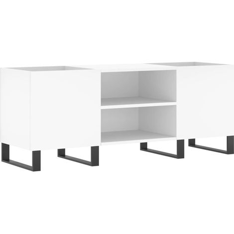 Maison Exclusive - Mueble para discos madera contrachapada blanco