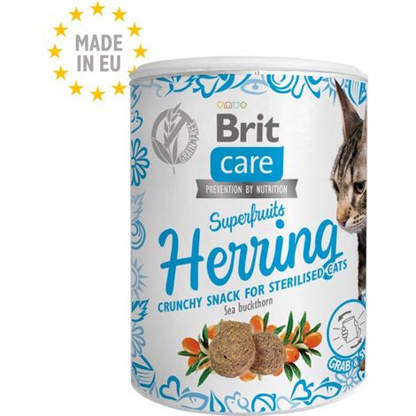 Brit Care Cat Superfruits Snack Cat Snack per gatti senza cereali 100 g - Aringa 100 g