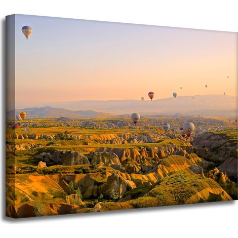 Lienzo impreso Naturaleza Vuelo en globo Turquía 40x30