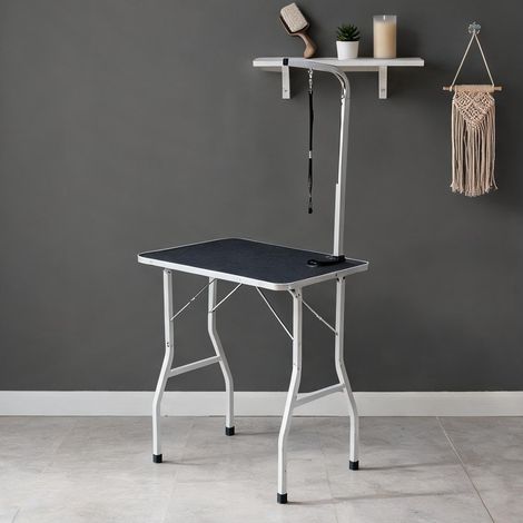 Table de toilettage pliante en acier avec bras et lanières 90 x (1/5)