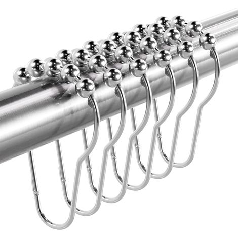 Rideau De Douche Anneaux - Métal Antirouille - Pour Barre De Douche - Lot De 12 - Bronze (1/5)