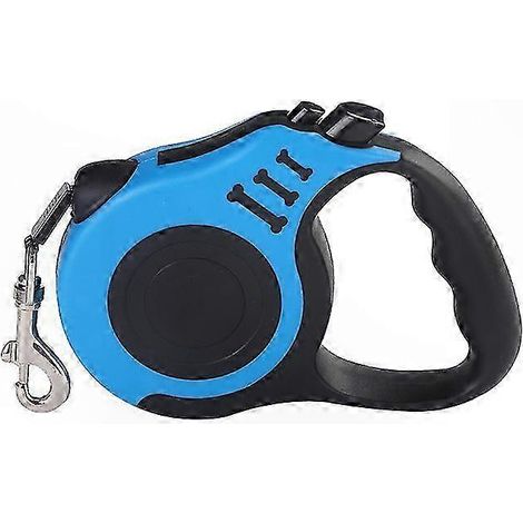 Laisse rétractable en nylon résistant de 5 m pour chiens et chats de petite, moyenne et grande taille, laisse durable pour chiot, Yorkshire Pet Supplies, bleue. (1/5)