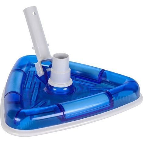 Tête de balai aspirant triangulaire bleu pour manche standard ou télescopique (1/4)