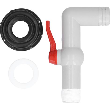 Adaptateur robinet pour IBC, raccord tuyau d'arrosage 90° 32mm, accessoire jardin, outil plomberie, connecteur citerne. (1/5)