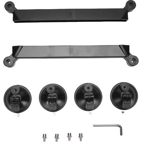 Support à ventouse Satellite pour fenêtre de voiture, toit ouvrant, Kit de montage de plat ABS, conduite de camping-car, noir (1/5)