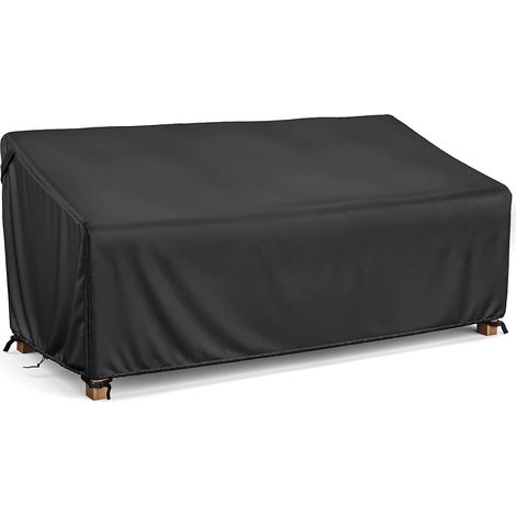 Housse Banc Jardin 3 Places 600D Oxford imperméable 236x101x89/70cm Coupe-Vent, Anti-UV, Boucles Réglables, Cordon de Serrage, Anti-déchirure, Protection Toutes Saisons, pour Terrasse, Jardin (1/5)
