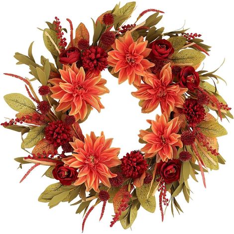 Couronnes d'automne Moisson - Couronne de Hortensias Rustique Saison - (1/5)