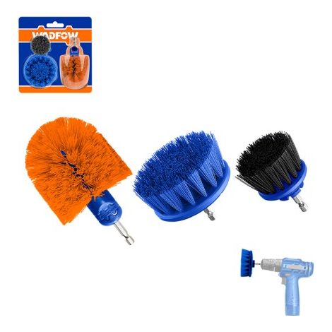 Set di 3 spazzole multiuso per trapano WADFOW - Durezza e dimensioni assortite (1/5)