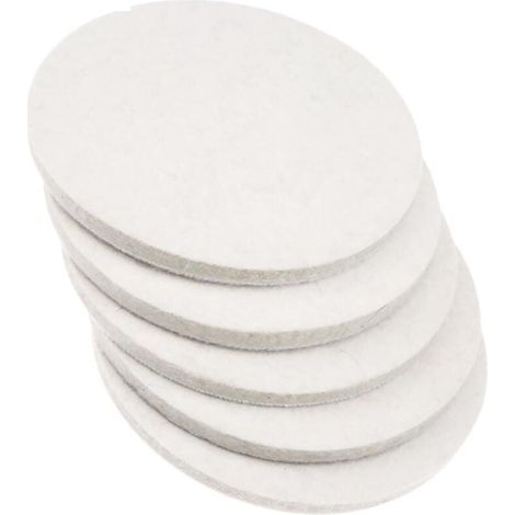 5 pezzi di feltro di lana per lucidatura 125 mm x 10 mm (L x P) per vetro, plastica, metallo, marmo, cucina, bagno, levigatrice orbitale casuale (1/4)