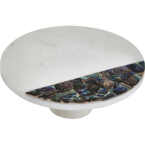 Premier Housewares White Marble Round Cake Stand (1/2)