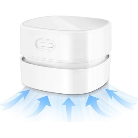 Aspirateur de Bureau Mini Sans Fil Rechargeable USB pour Nettoyer Miettes Poussière Table Clavier Voiture - (1/5)