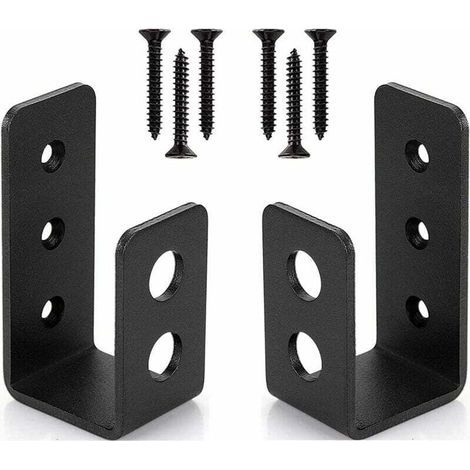 Support De Porte - Barre De Sécurité En Forme De U - Pour Portes 2x4 - Acier - Lot De 2 (1/5)