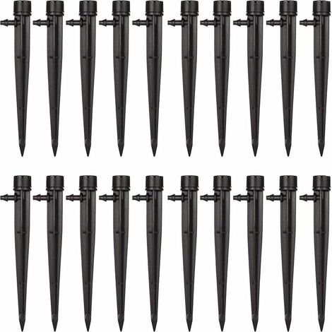 Goutteurs d'irrigation, Automatique de Micro Arroseurs Irrigation 360 ° Réglable, Connecteur pour de 4mm / 7mm,, 20 Morceaux,8 Trous Système d'arrosage réglable, (1/5)