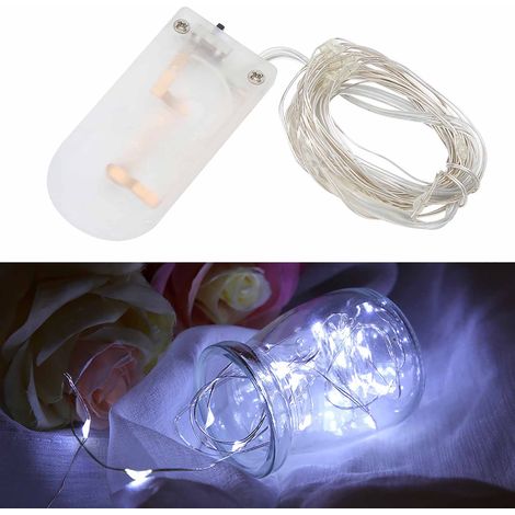 Guirlande lumineuse LED 2m fil cuivre multicolore etanche bricolage deco maison jardin fete anniversaire mariage (1/5)