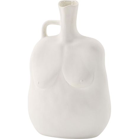 Conta vase blanc cassé. (1/5)