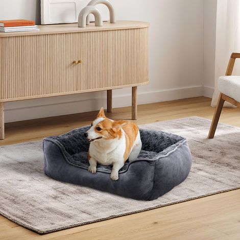Dark Grey Washable Dog Bed 63cm(W) x 53cm(D) x 20cm(H) (1/5)