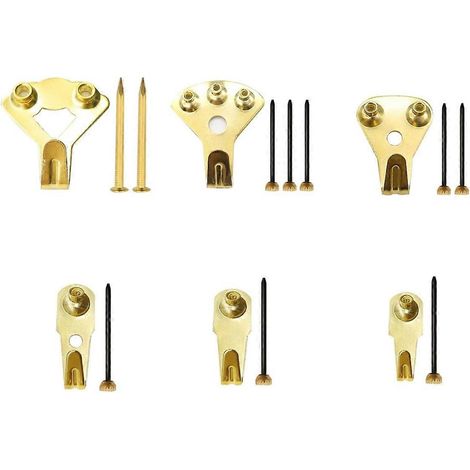 Neuer Bilderrahmenhaken, Schwerlast-Bilderhaken-Set, 10-100 Pfund, Gold