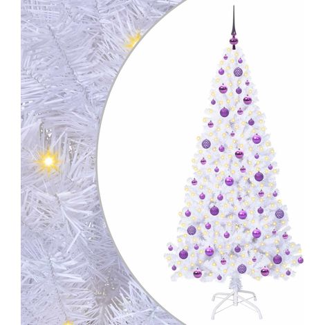 Artificial Christmas Tree with Stand White 180 cm PVC and Steel vidaXL