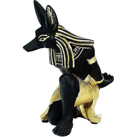 Figurines miniatures en résine représentant le dieu Anubis dans un porte-bouteilles, style égyptien. (1/5)