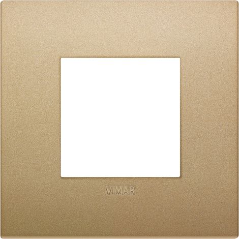 Placca Classic 2M oro matt scatola rotonda Vimar Arkè 19642.78