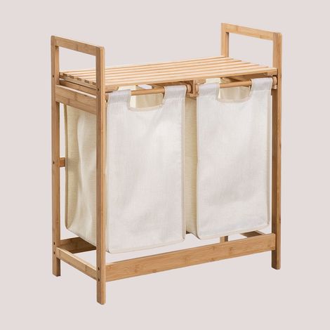 Cesto para ropa en bambú Joesh SKLUM ↑75 cm (1/5)