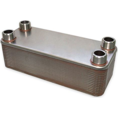 Scambiatore di calore termico in acciaio inox 30 piastre max 175 kW acqua solare 160000833 (1/5)