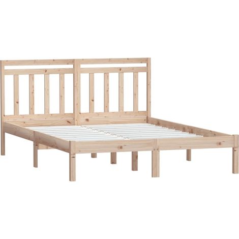 Cadre de lit sans matelas bois massif vidaXL (1/5)