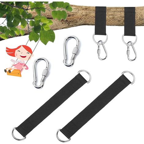 2 Pièces Sangle Balancoire Arbre Sangle Hamac Fixation Hamac Arbre Attache Balancoire Balançoire Sangles De Hamac Sangle De Balançoire Sangles pour Hamacs D'extérieur pour Hamac, Balançoire (1/5)