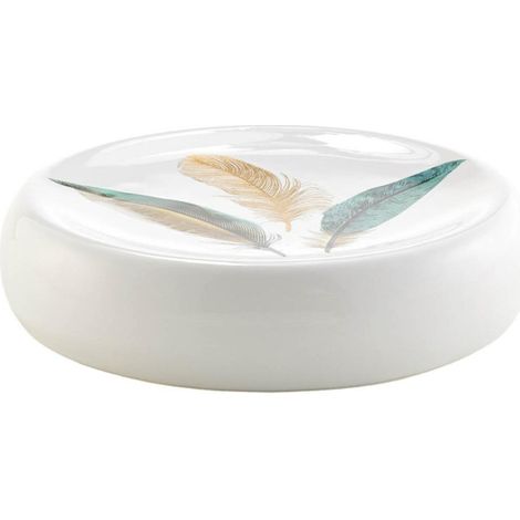 Porte Savon en Céramique "Plumiss" 11cm Multicolore (1/3)