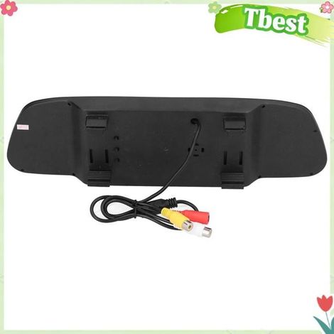 Écran de rétroviseur de 5 pouces, moniteur de voiture universel ABS avec interrupteur automatique pour caméra arrière, 2 canaux (1/4)