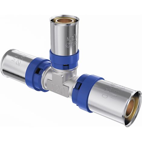 Mexen PEX-P raccordo a T riduttore a pressare, crimpato PEX 32 x 25 x 32 - W97131-322532-00 (1/2)