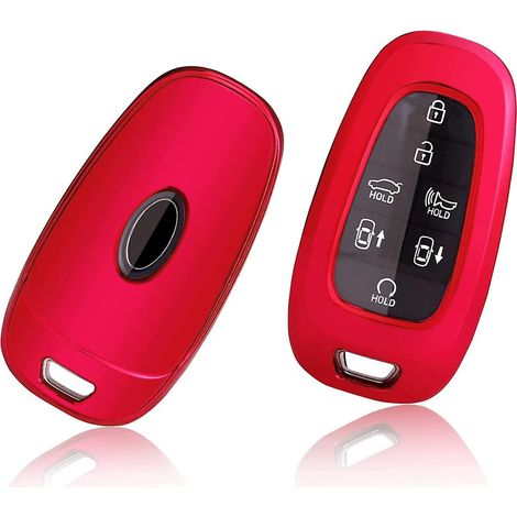 rouge-gafat Hyunda-i Tucson Nx4 Ioniq 5 Nexo Sante Fe 2021 2022 2023 Coque De Protection Pour Cl De Voiture, Housse De Protection En Gel De (1/5)