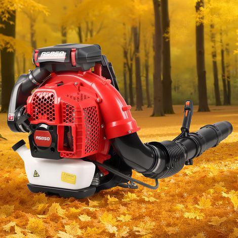 FIANAO – Souffleur de feuilles thermique à dos 80 cc – 3,5 kW, 900 CFM, réservoir 2,3 L – 175 × 45 × 54 cm, rouge (1/5)