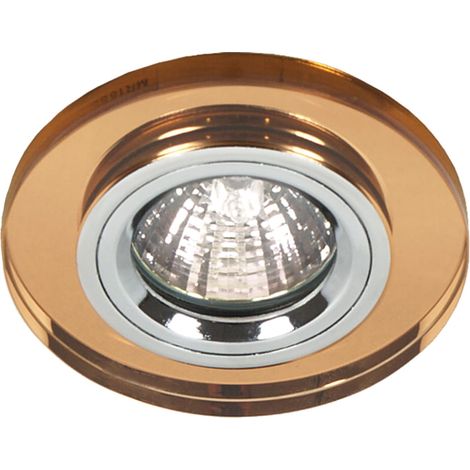 Spot encastré plafond Candellux SS-15 verre brun MR16 (1/2)