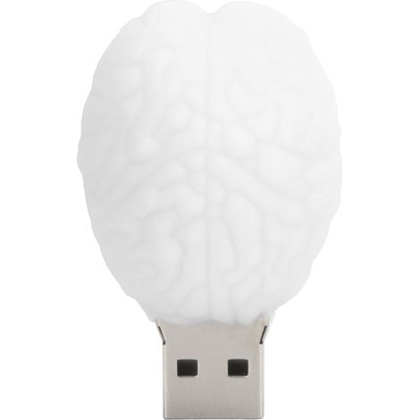 64 GB USB 2.0 Tragbarer Speicherstick – Weißer Cartoon-Gehirnpuppen-Flash-Speicher