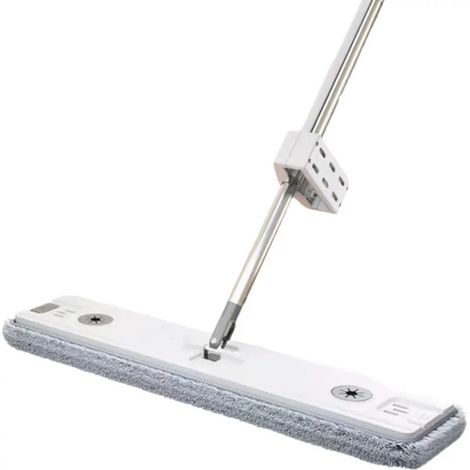 TRADE SHOP - Scopa Mocio Piatto Con Panni In Microfibra Strizzatore Per Pulizia Lava Pavimenti Casa -