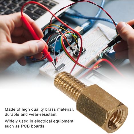 Raccords de fixation en laiton M3, écrous hexagonaux à tête unique, kit de remplacement pour carte PCB, M3 x 6, lot de 100 pièces (1/5)
