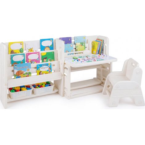 Ensemble bureau enfant avec étagères et tableau blanc (1/5)